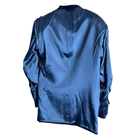 J. Ferrar Men’s Wool Pinstripe Jacket 38R Gray Career Special Occasion Old Money - Picture 6 of 8